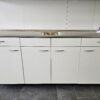 NIEUWE Q-Line Pantry Keuken "Mat Wit Decor" RVS blad  K/1053 - Afbeelding 4