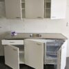 NIEUWE Q-Line Pantry Keuken "Mat Wit Decor" RVS blad met KOELKAST K/1071 - Afbeelding 4
