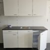 NIEUWE Q-Line Pantry Keuken "Mat Wit Decor" Kunststof blad met KOELKAST K/1075