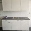 NIEUWE Q-Line Pantry Keuken "Mat Wit Decor" Kunststof blad met KOELKAST K/1075 - Afbeelding 5