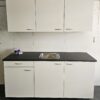 NIEUWE Q-Line Pantry Keuken "Mat Wit Decor" Kunststof blad met KOELKAST K/1075 - Afbeelding 6