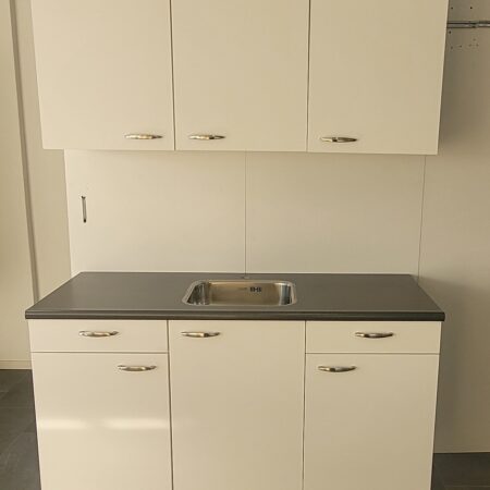 NIEUWE Q-Line ARTEGO Keuken “Mat Wit Decor” Kunststof blad  K/1152