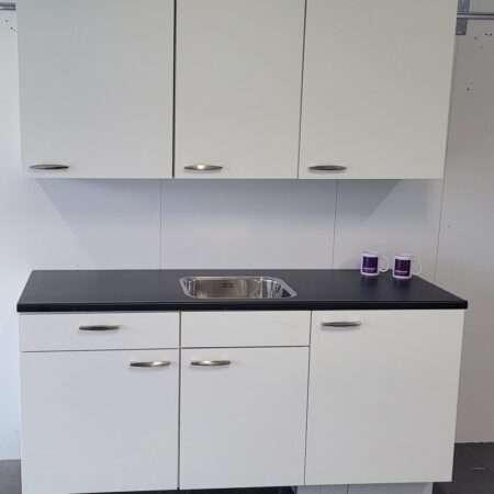 Nieuwe BRIBUS Pantry Keuken “Mat Wit Decor” NIEUW ca. 170 cm K/728
