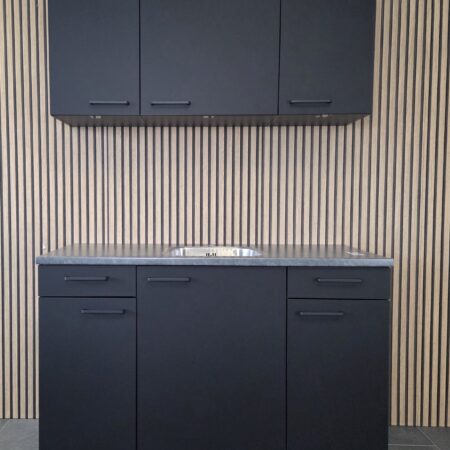 NIEUWE Q-Line ARTEGO Keuken “Zwart Mat Decor” Kunststof blad  K/1146