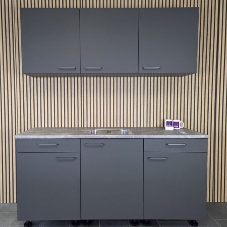 NIEUWE Q-Line ARTEGO Keuken “Mat GRAFIET” decor  K/1144