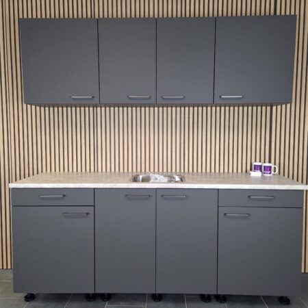 NIEUWE Q-Line ARTEGO Keuken “Mat GRAFIET” decor  K/1145