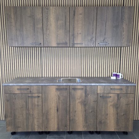 NIEUWE Q-Line ARTEGO Keuken “Bruin Eiken Houtlook Decor” incl. kunststof blad  K/1138