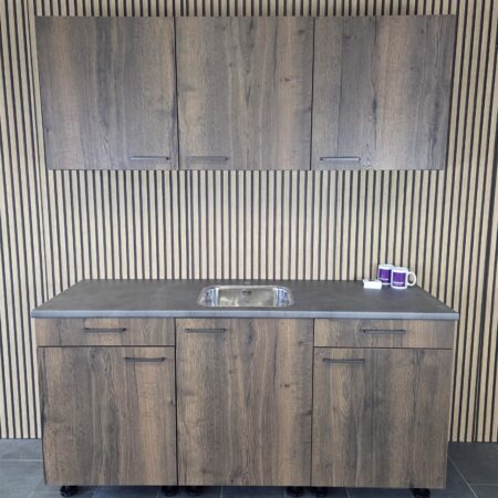 NIEUWE Q-Line ARTEGO Keuken “Bruin Eiken Houtlook Decor” incl. kunststof blad  K/1137