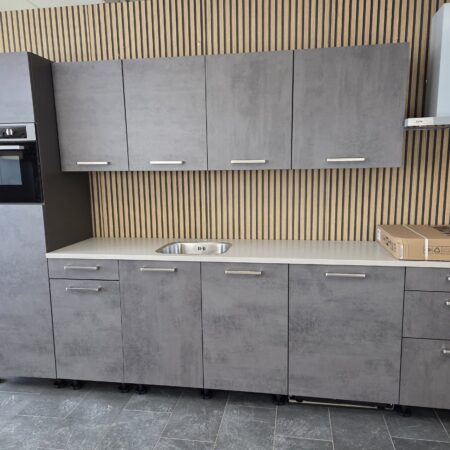 Q-Line ARTEGO Showroomkeuken “SCHIEFER GRIJS” 325 cm / Inclusief APPARATUUR K/1161