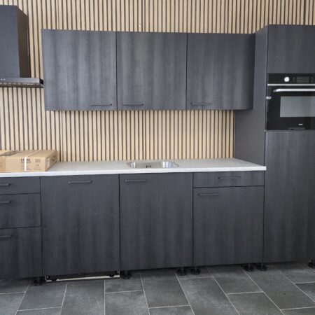NIEUWE Q-Line ARTEGO Keuken “ROOK EIKEN HOUTLOOK” Decor ca. 300 cm  K/1160