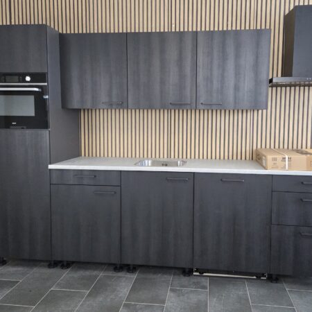 NIEUWE Q-Line ARTEGO Keuken “ROOK EIKEN HOUTLOOK” Decor ca. 300 cm  K/1159