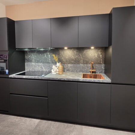 NIEUWE Q-Line ARTEGO Keuken “Mat Zwart” Decor ca. 340 cm  K/1176