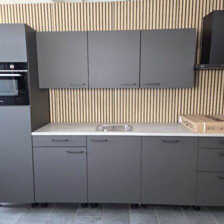 NIEUWE Q-Line ARTEGO Keuken "MAT GRAFIET" Decor ca. 300 cm  K/1155