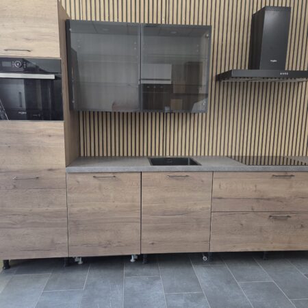 NIEUWE ShowroomKeuken “Havanna Houtlook” Decor ca. 300 cm  K/1192